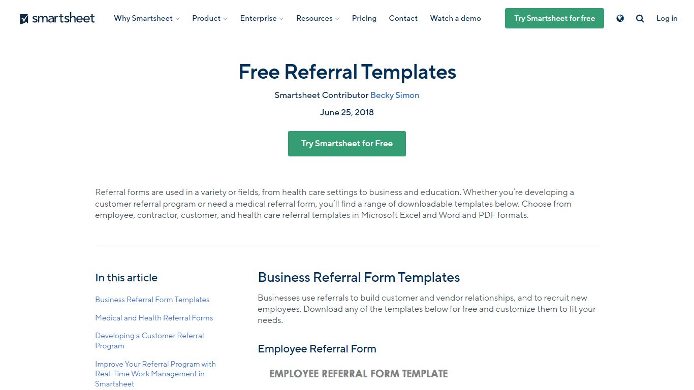 10 Free Referral Templates | Smartsheet