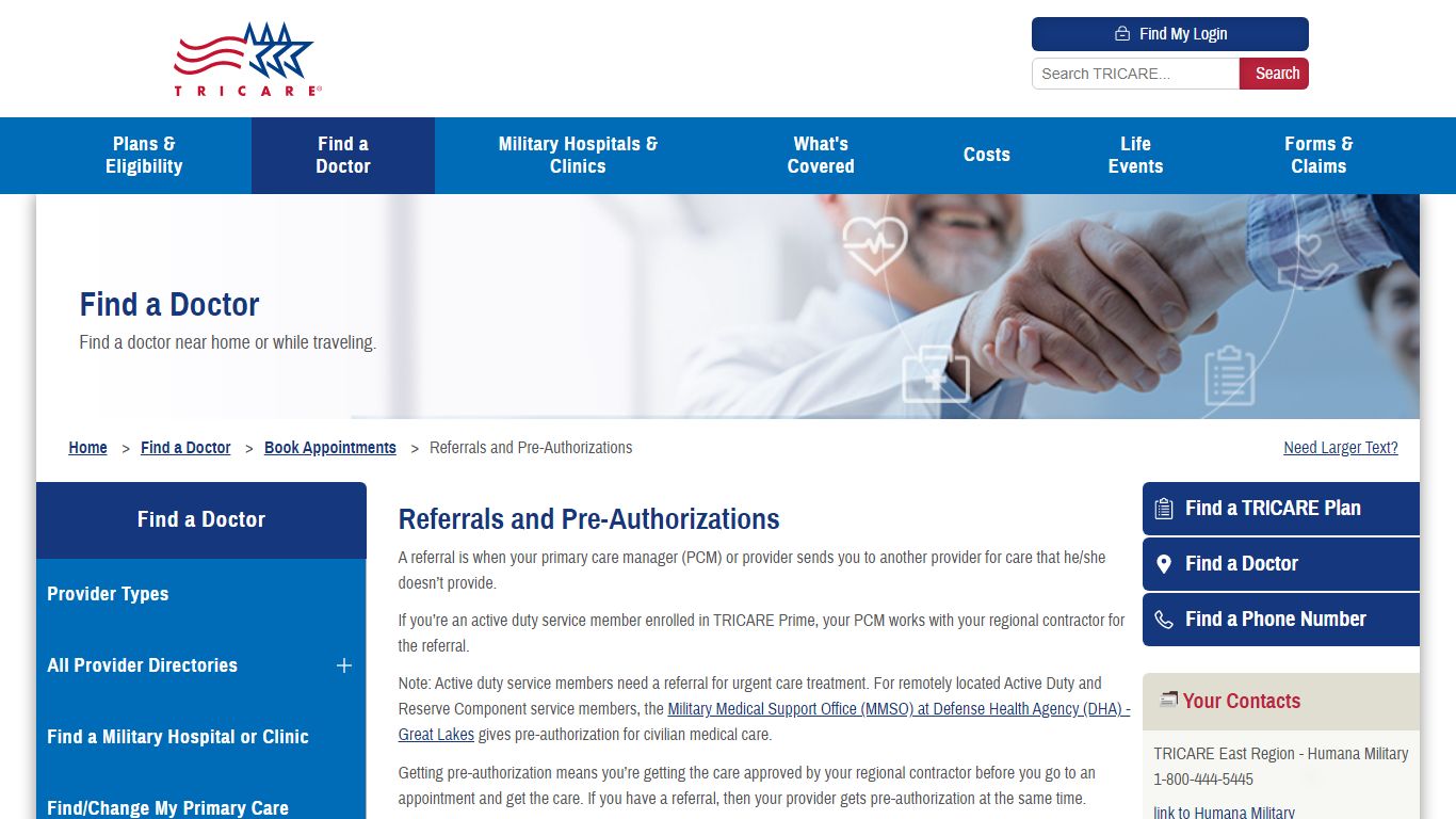 Referrals and Pre-Authorizations | TRICARE